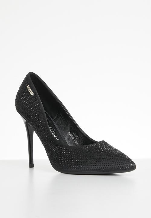 Sissy Boy Heel Ladies Bling Court Black (7289982058585)