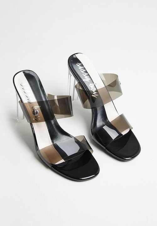 Sissy Boy Heel SissyBoy Ladies Vinyl Strap Mule Black (7294319198297)