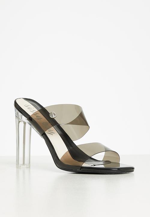 Sissy Boy Heel SissyBoy Ladies Vinyl Strap Mule Black (7294319198297)