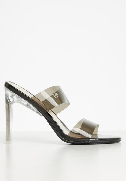 Sissy Boy Heel Size 3 SissyBoy Ladies Vinyl Strap Mule Black (7294319198297)