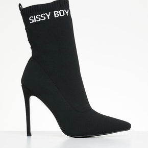 Sissy Boy Ladies Boots Size 3 SissyBoy Ladies Sock Stilletto Boot Black (7290025738329)