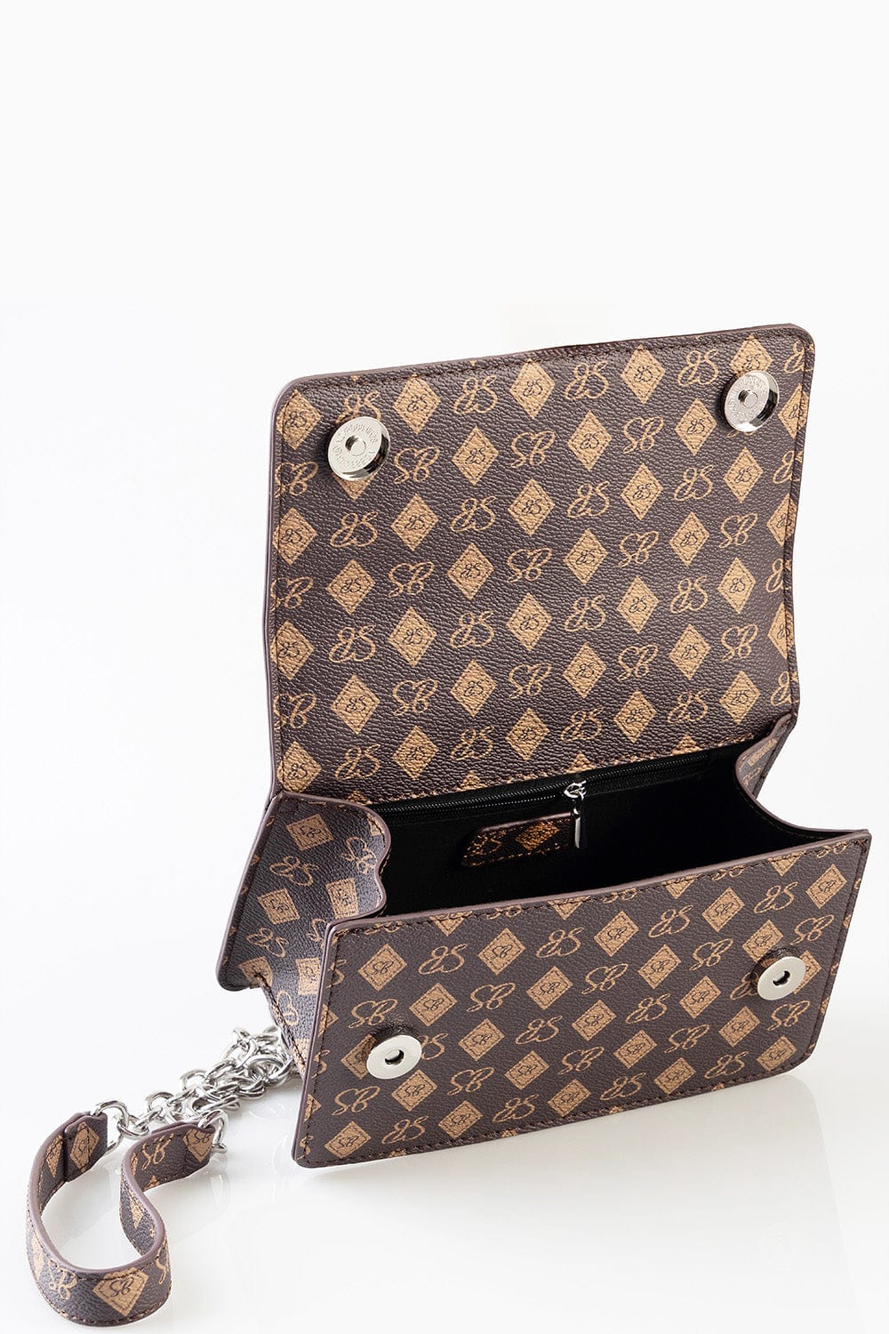 Sissy Boy Ladies Handbags Sissy Boy Structured Crossbody Print 1 With Silver Trims