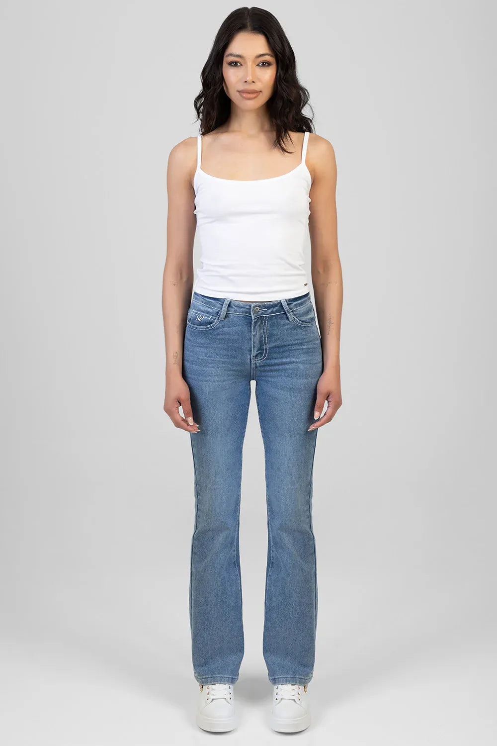 Sissy Boy Ladies Jeans Sissy Boy Mid Waist Astra Bootleg Jeans-Medium Vintage P33334