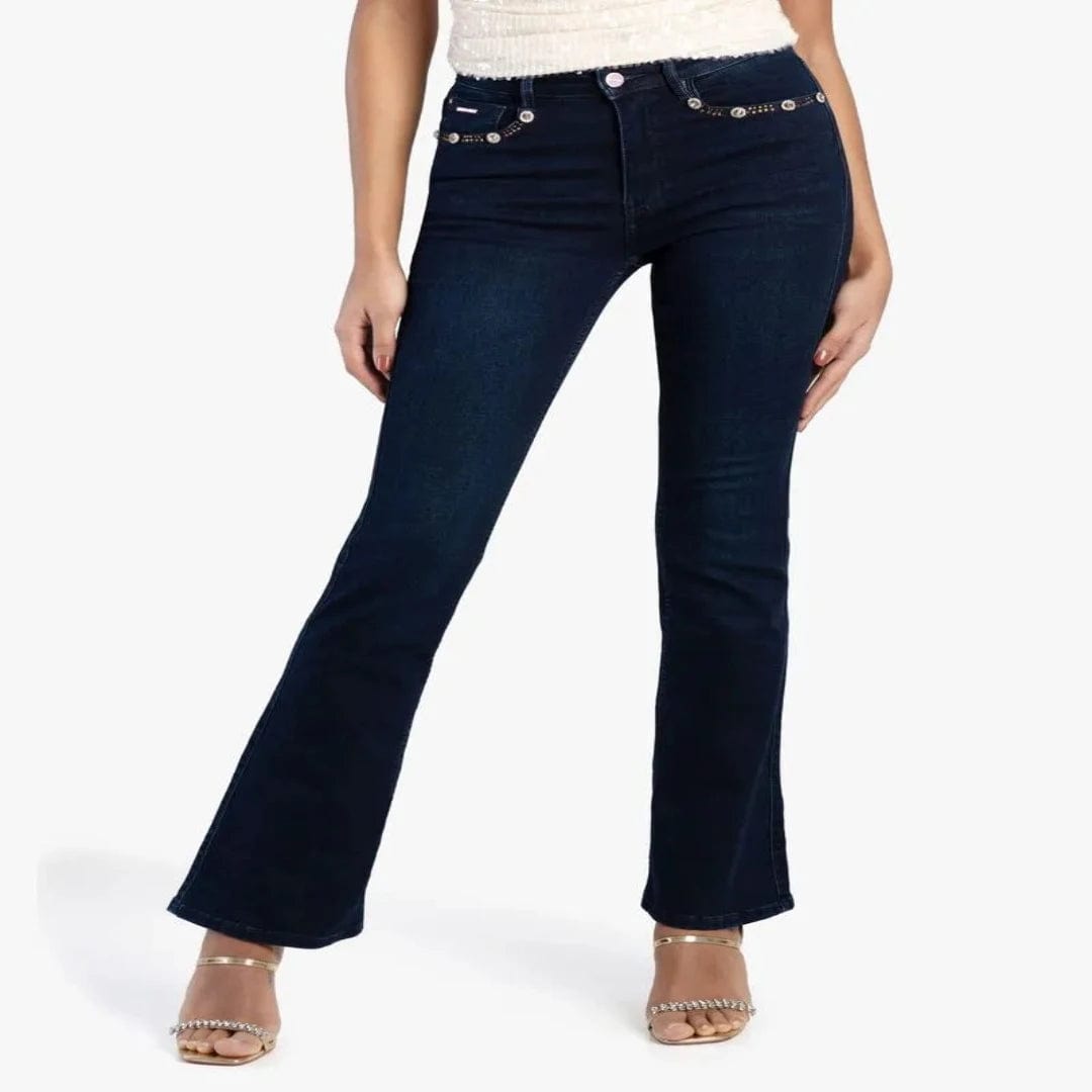 Sissy Boy Ladies Jeans Women's Sissy Boy Blue Mid waist Bootleg Jeans