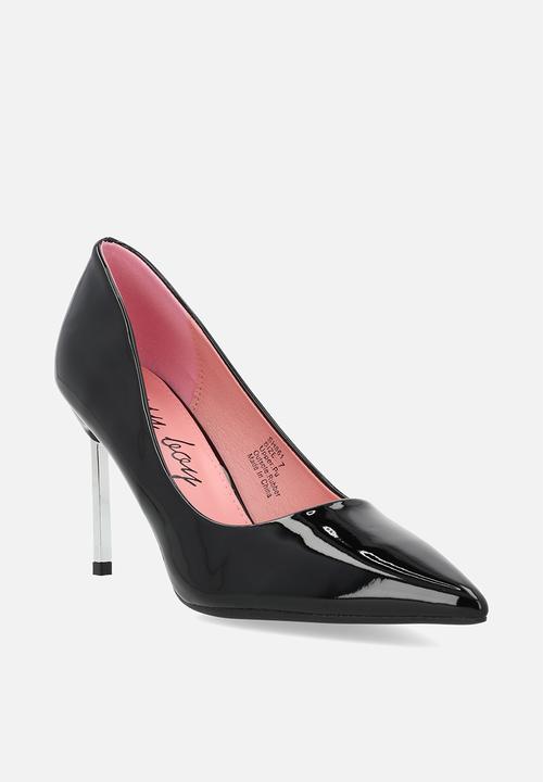 Sissy Boy Ladies Patent PU Court Shoes Black (7312491479129)