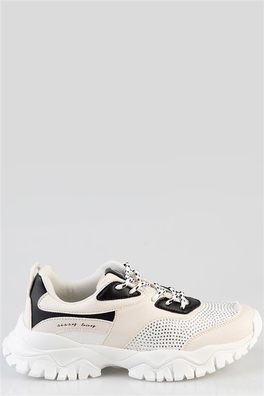 Sissy Boy Ladies Sneakers Sissy Boy Annie Colour Block Sneakers Black/Beige (7825300619353)