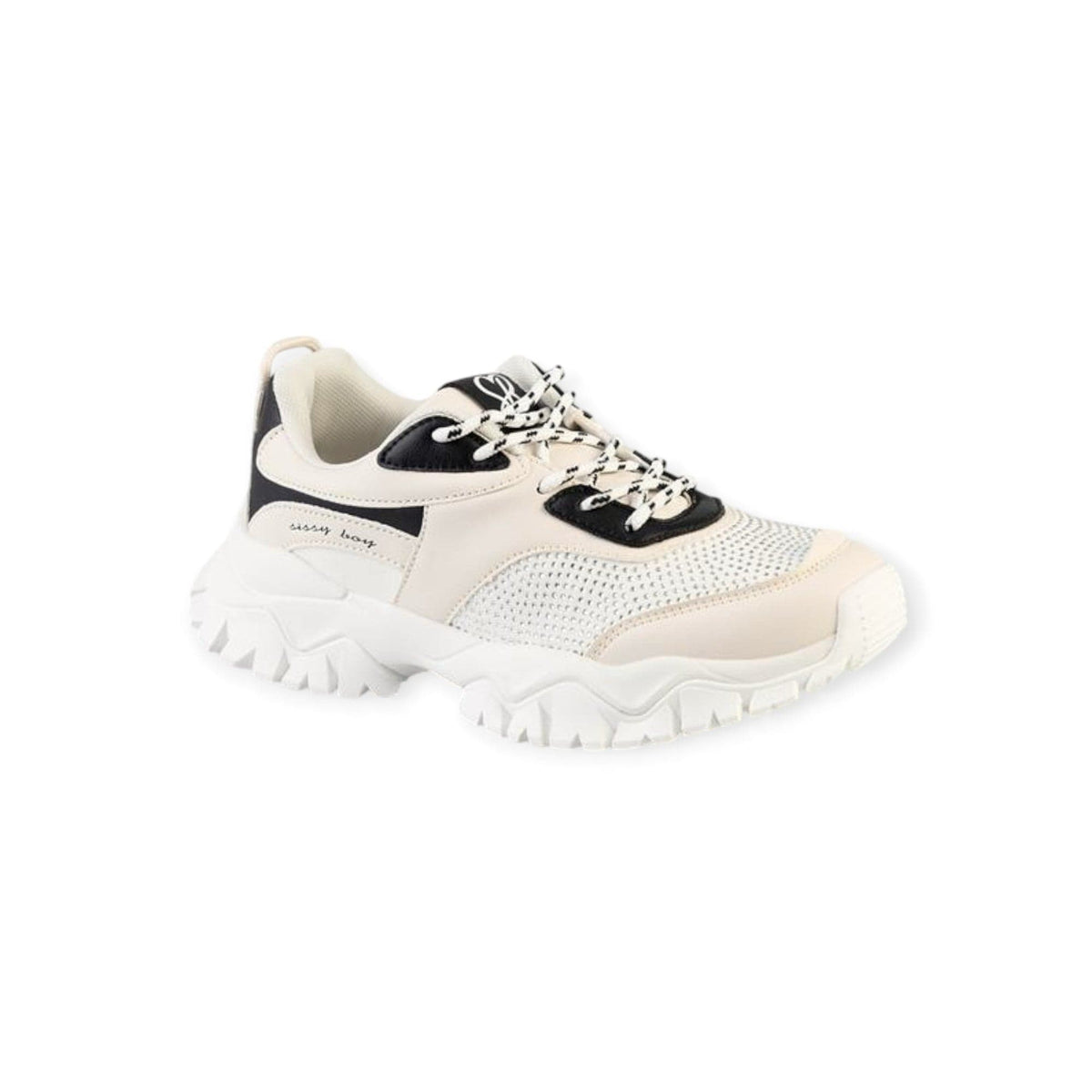 Sissy Boy Ladies Sneakers Sissy Boy Annie Colour Block Sneakers Black/Beige (7825300619353)