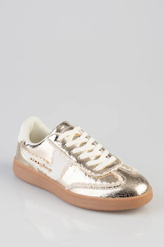 Sissy Boy Ladies Sneakers Sissy Boy Mylie Metallic Sneaker Gold