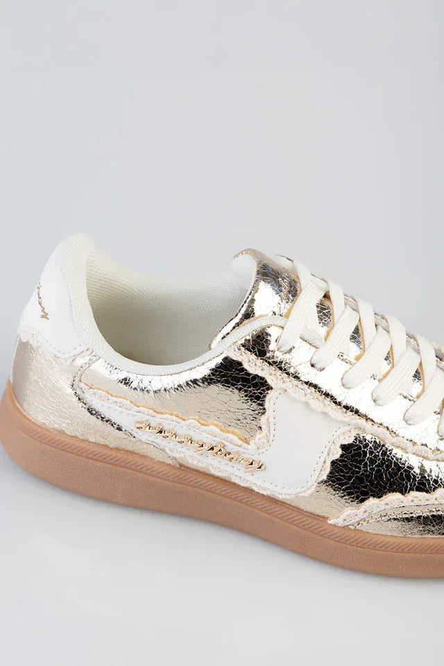 Sissy Boy Ladies Sneakers Sissy Boy Mylie Metallic Sneaker Gold