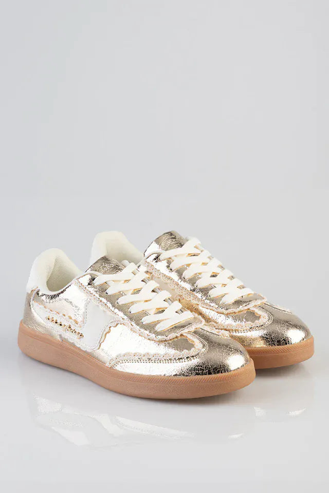 Sissy Boy Ladies Sneakers Sissy Boy Mylie Metallic Sneaker Gold