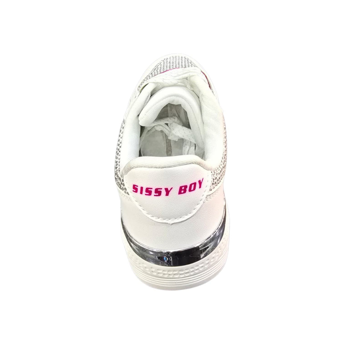 Sissy Boy Sneaker Sissyboy Women's All Over Bling Sneakers – White