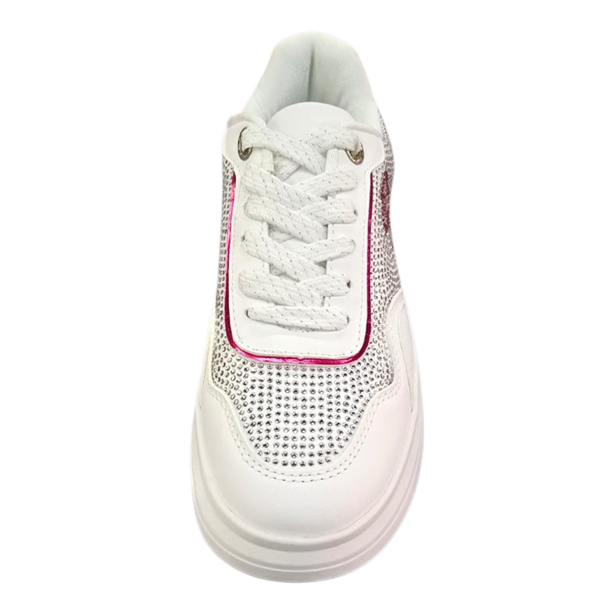 Sissy Boy Sneaker Sissyboy Women's All Over Bling Sneakers – White