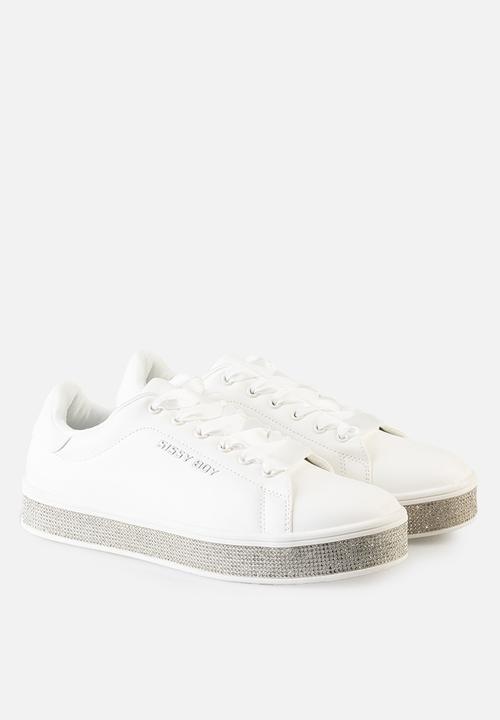 Sissy Boy Sneakers Sissy Boy Duchess Sneaker With Bling Sole - White