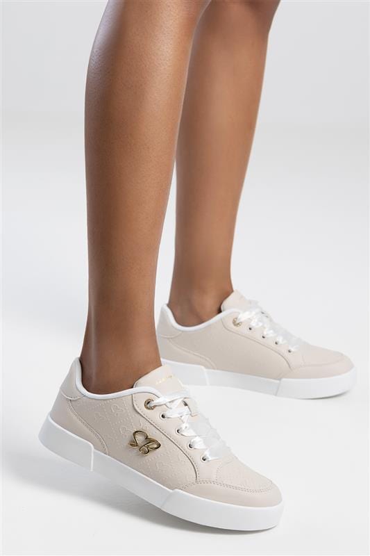 Sissy Boy Sneakers Sissy Boy Embossed Sneaker Stone SH1230 (7788620808281)