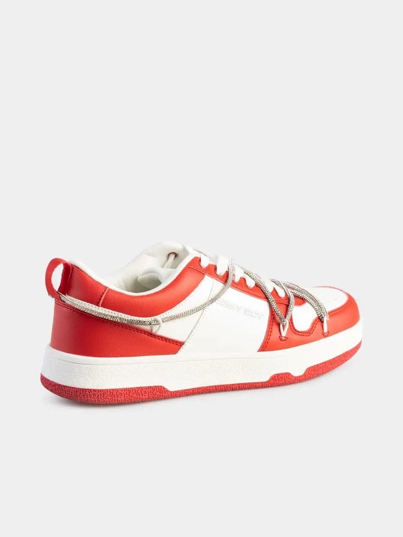 Sissy Boy Sneakers Sissy Boy Red Colour Block Diamante Sneakers (7822503247961)