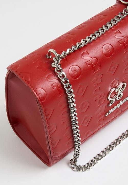 SissyBoy Hand Bag Sissy Boy Embossed Crossbody Bag Red BG664