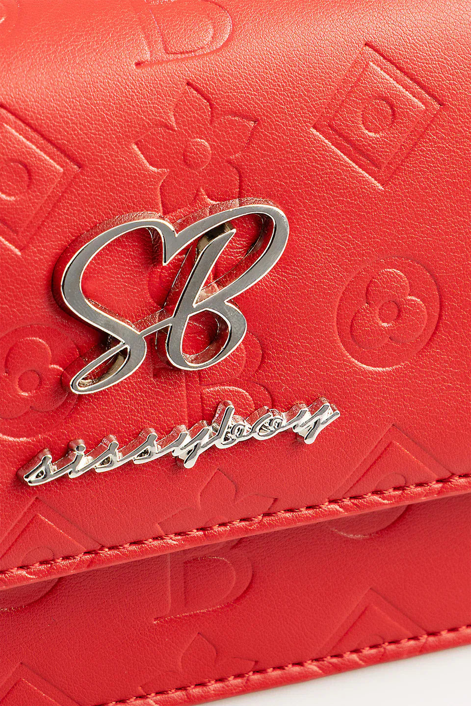 SissyBoy Hand Bag Sissy Boy Embossed Crossbody Bag Red BG664