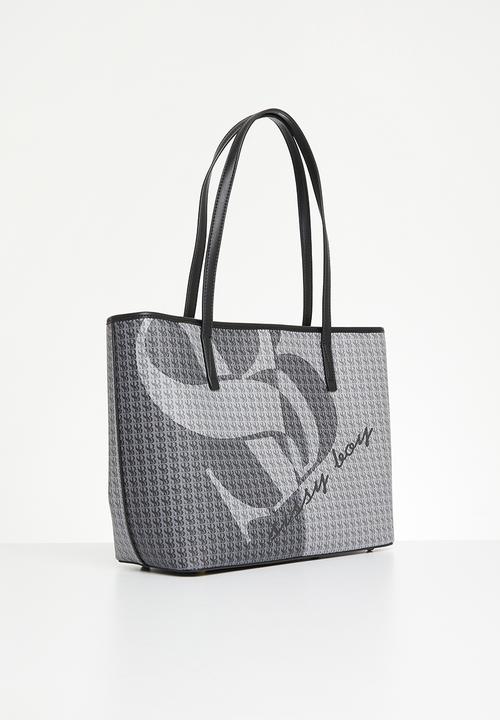 Sissyboy Handbag Sissyboy Ladies Printed Shopper Black And Grey Bag (7290523910233)