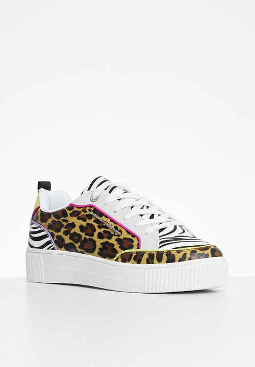 SissyBoy Ladies Sneakers Ladies Animal Print And Col Block Sneaker (7289978159193)