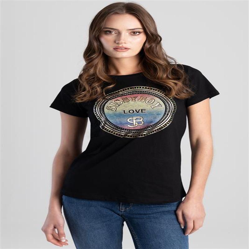 Sissyboy Ladies T shirts Sissy Boy Vester Regular Fit Multi-Technique Logo Top (7782928744537)