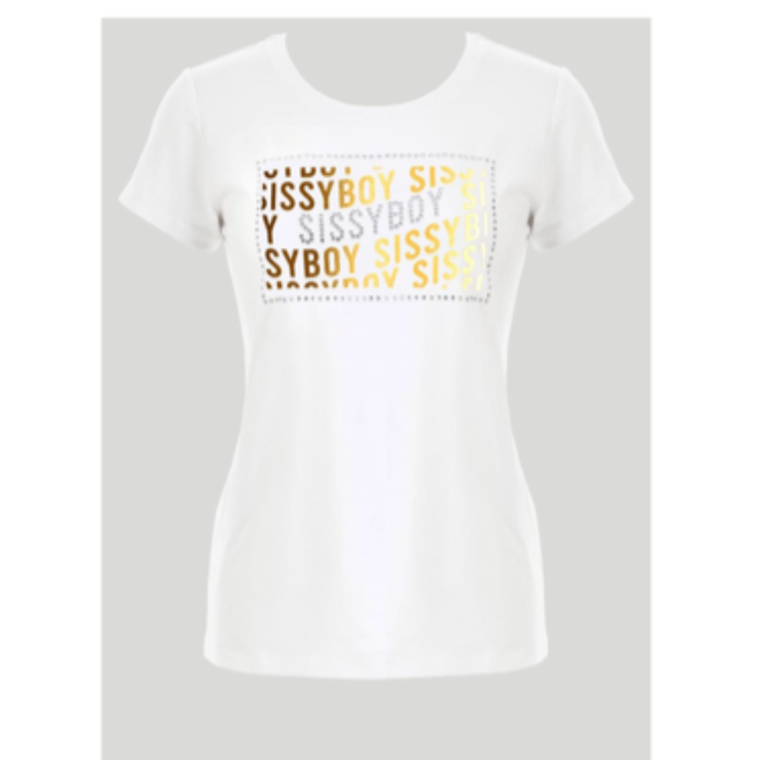 Sissyboy Ladies T shirts Size Small Sissyboy Regular Fit Top White