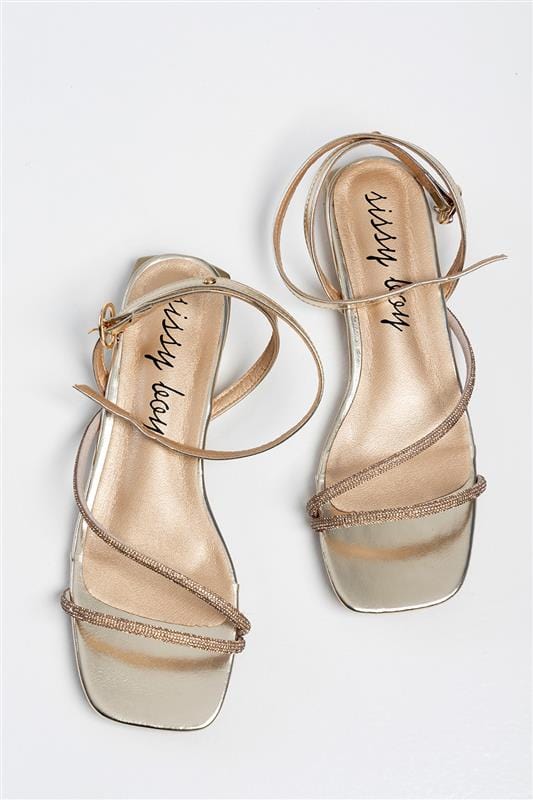 Sissyboy Sissyboy Ladies Bling Sandal Gold (7375486746713)