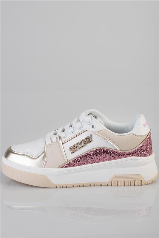 Sissyboy Sissyboy Ladies Glitter Block Sneaker Natural (7347412041817)