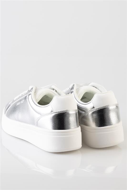 Sissyboy Sissyboy Ladies Metalic Sneaker Silver (7510784606297)