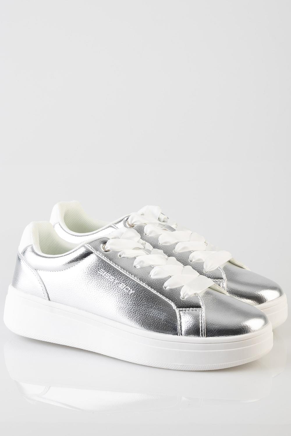 Sissyboy Sissyboy Ladies Metalic Sneaker Silver (7510784606297)
