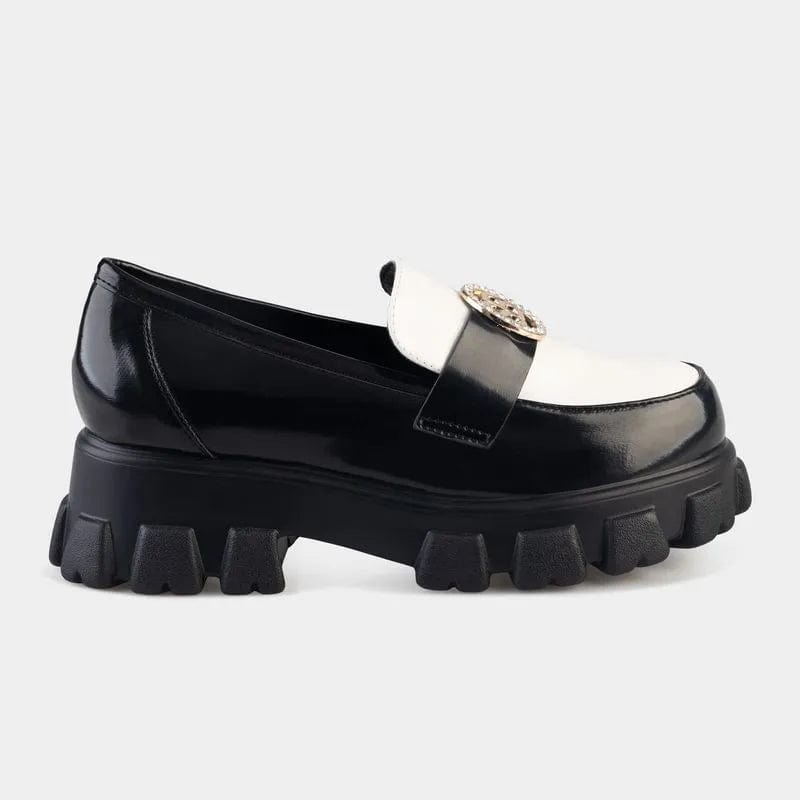 Sissyboy Size 3 Sissyboy Ladies Loafer Black And White (7510860005465)