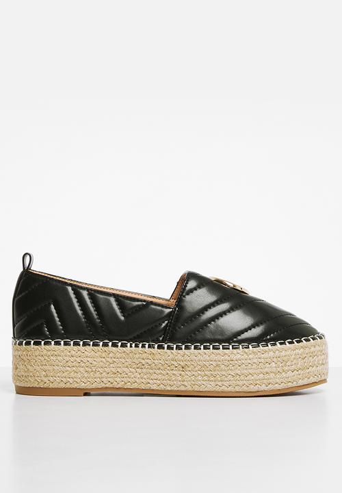 Sissyboy Size 3 Sissyboy Ladies Quilted Black Shoes (7348234158169)