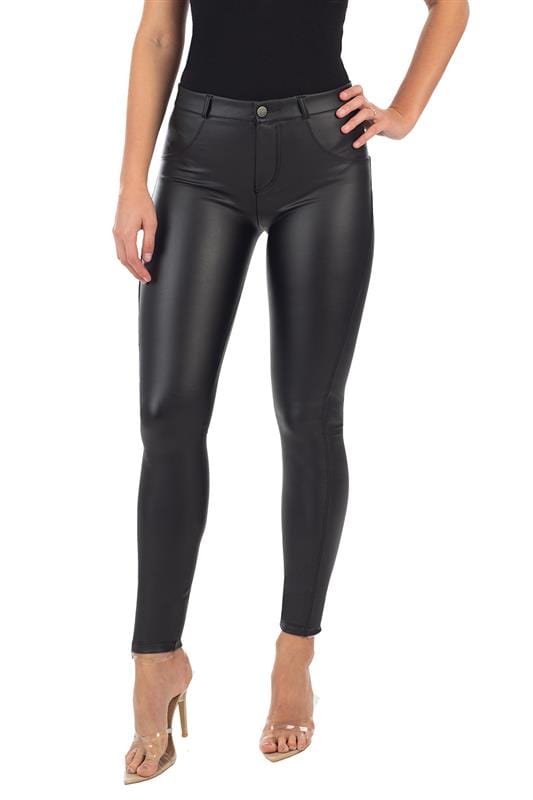 Sissyboy Size S8 Sissyboy Ladies Joey Axel 4Way PU Jegging Black (7349147140185)