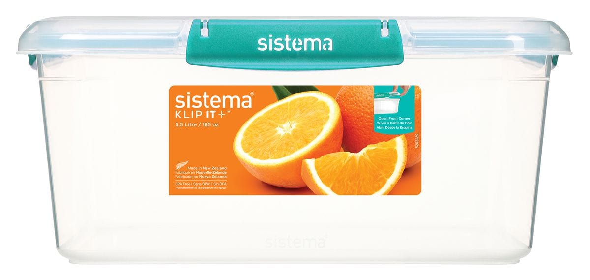 Sistema Sistema 5.5L Square Klip It Plus Minty Teal 89150-8T (7445454225497)