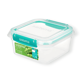 Sistema Sistema Minty Teal 400ml Square Klip It Plus 891650-8T (7445429944409)