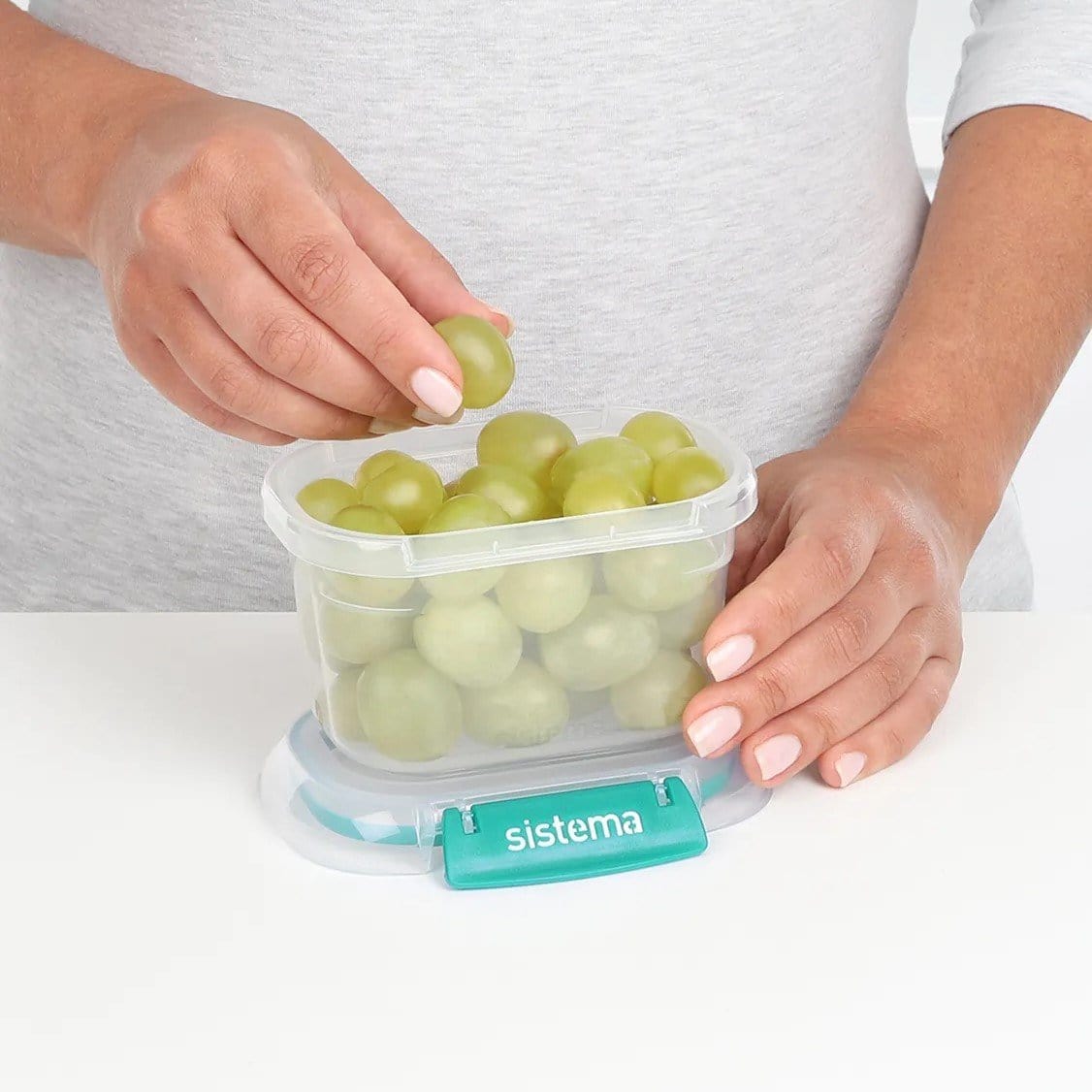 Sistema Sistema Rectangle Klip It Plus Food Storage 400ml Minty Teal 891540-8T (7445416247385)