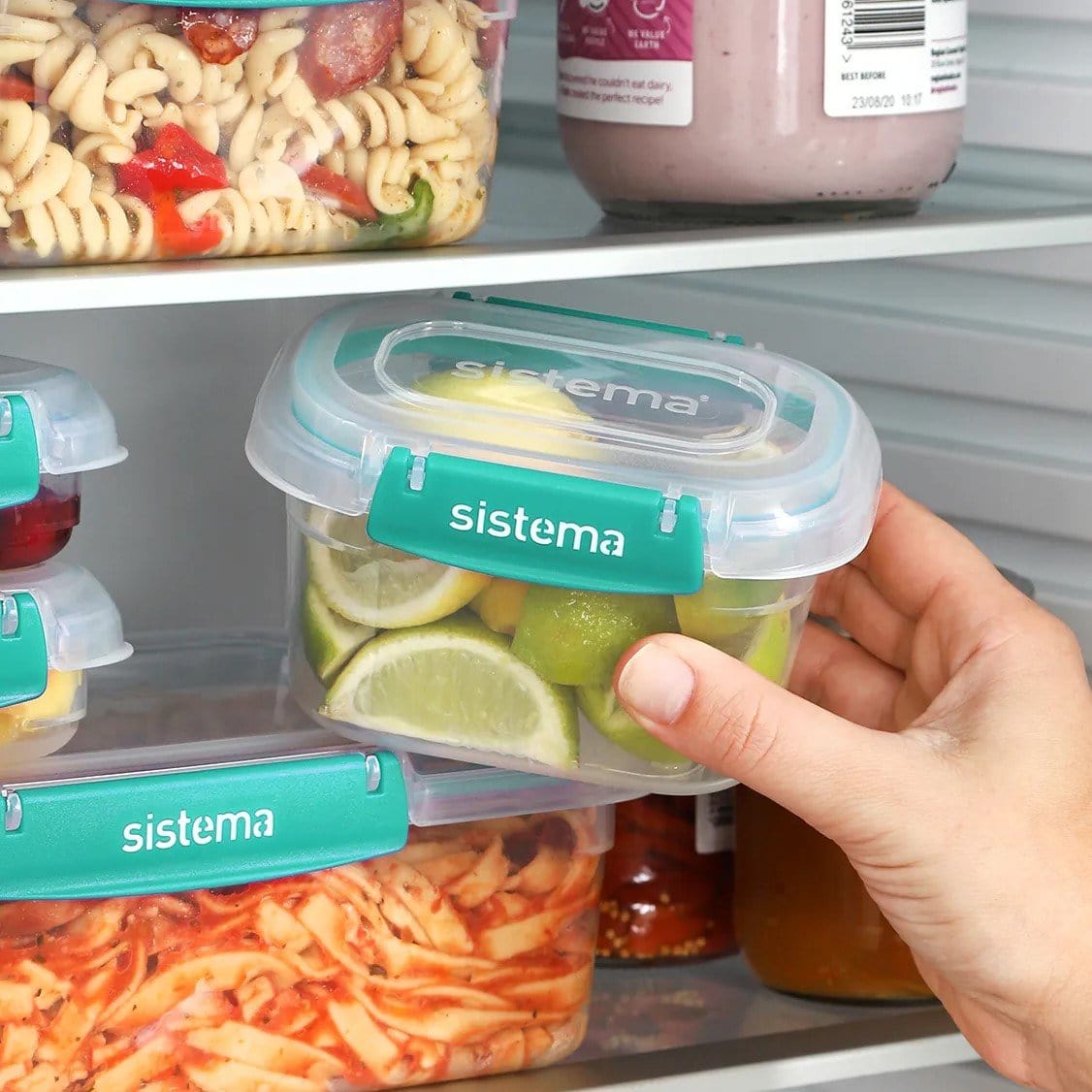 Sistema Sistema Rectangle Klip It Plus Food Storage 400ml Minty Teal 891540-8T (7445416247385)