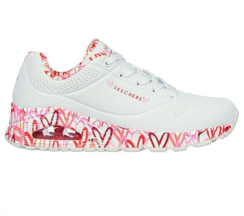 Skechers Ladies Sneakers Skechers Uno Red PInk (7403047813209)