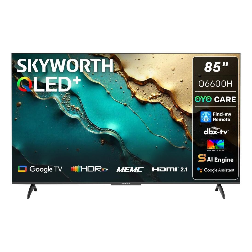 SKYWORTH Televisions Skyworth 85” QLED+ 120Hz 4K Google TV 85Q6600H