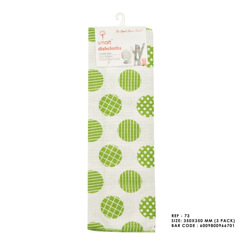 Smart Dish Cloths Smart Swab DishCloths 35X35cm 3 Pack REF:73