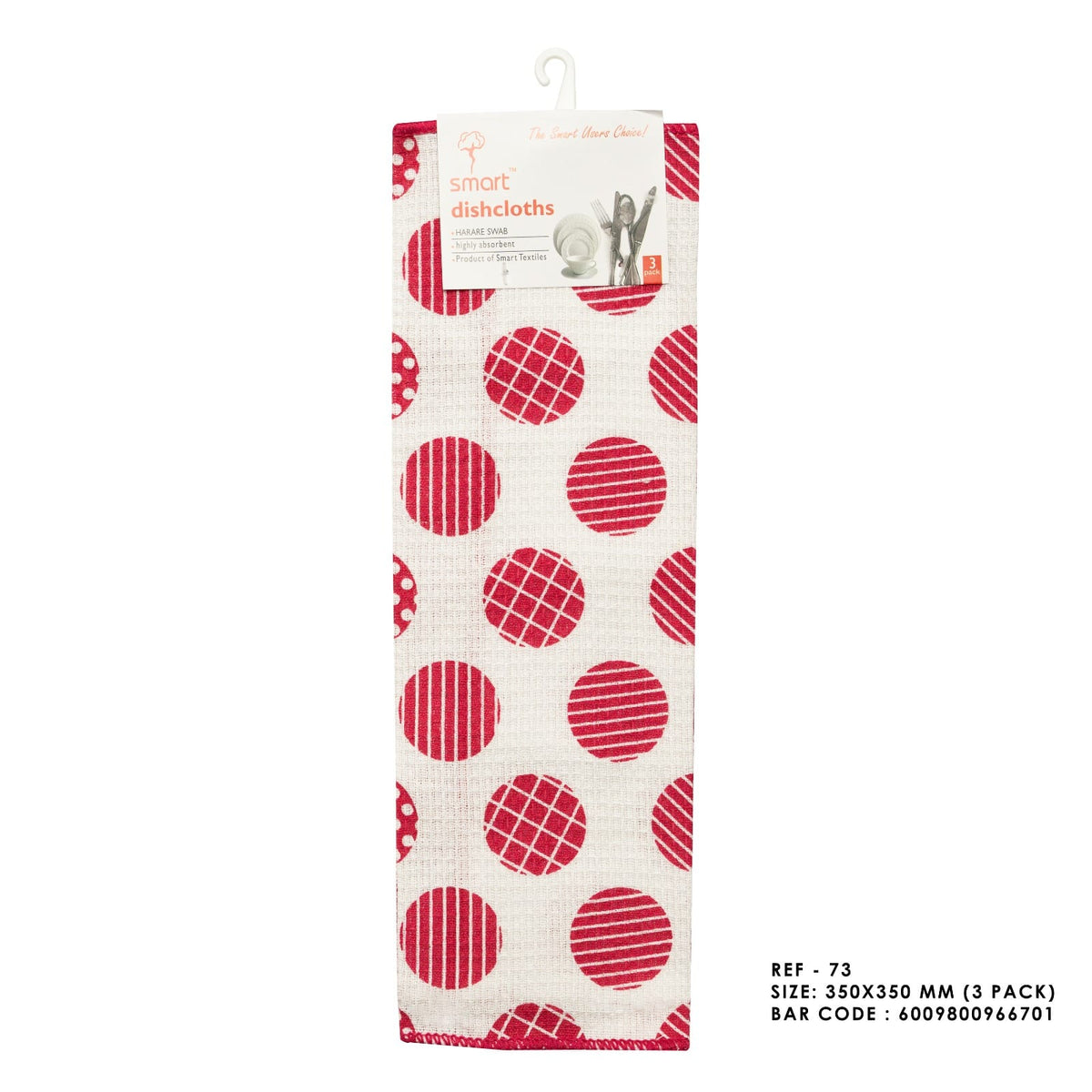Smart Dish Cloths Smart Swab DishCloths 35X35cm 3 Pack REF:73