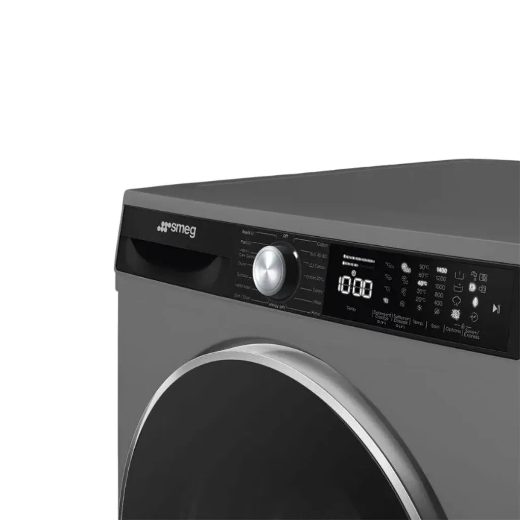 Smeg 10kg Dark Inox Front Loader Washing Machine WM3T04XSA