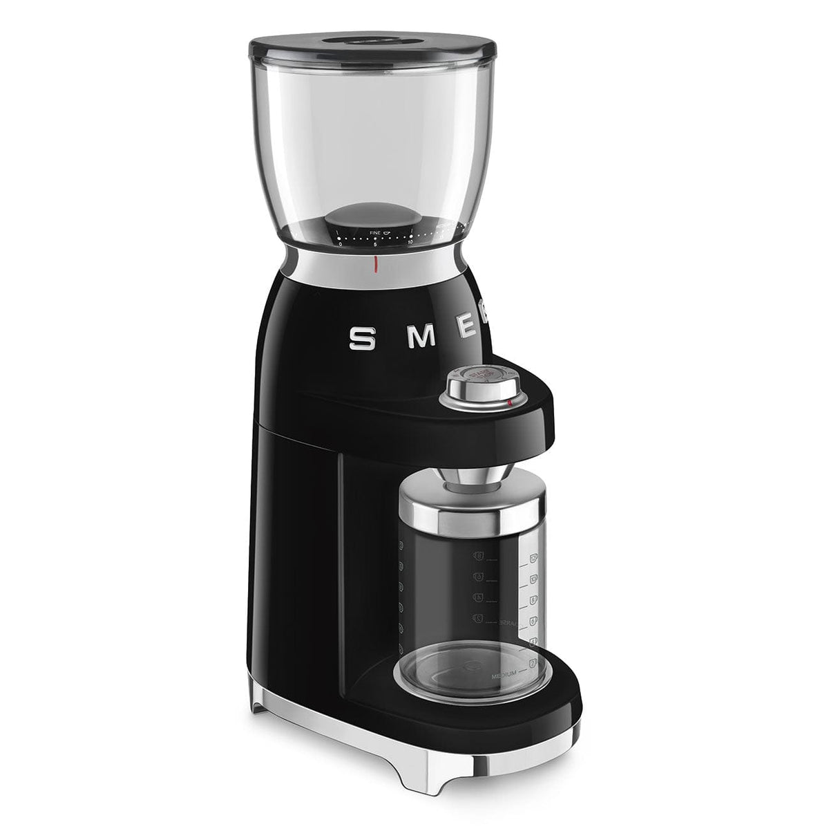 smeg COFFEE MACHINE Smeg 150W Retro Coffee Grinder Black CGF01BL (7185346986073)