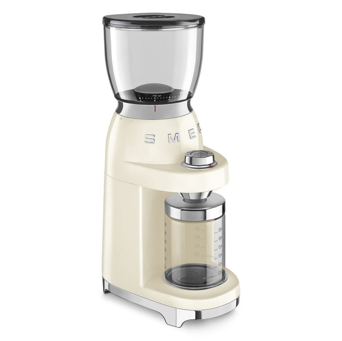smeg COFFEE MACHINE Smeg 150W Retro Coffee Grinder Cream CGF01CR (7014865502297)