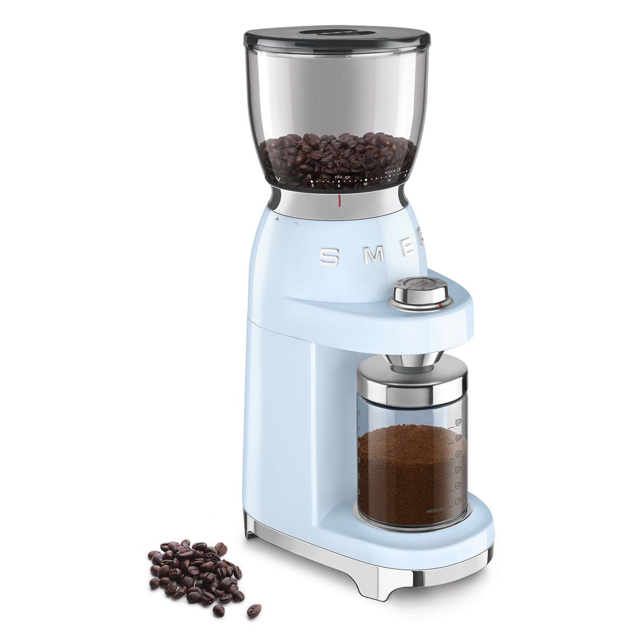 smeg COFFEE MACHINE Smeg 150W Retro Coffee Grinder Pastel Blue CGF01PB (7185348821081)