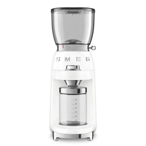 smeg COFFEE MACHINE Smeg 150W Retro Coffee Grinder White CGF01WH (7185349804121)