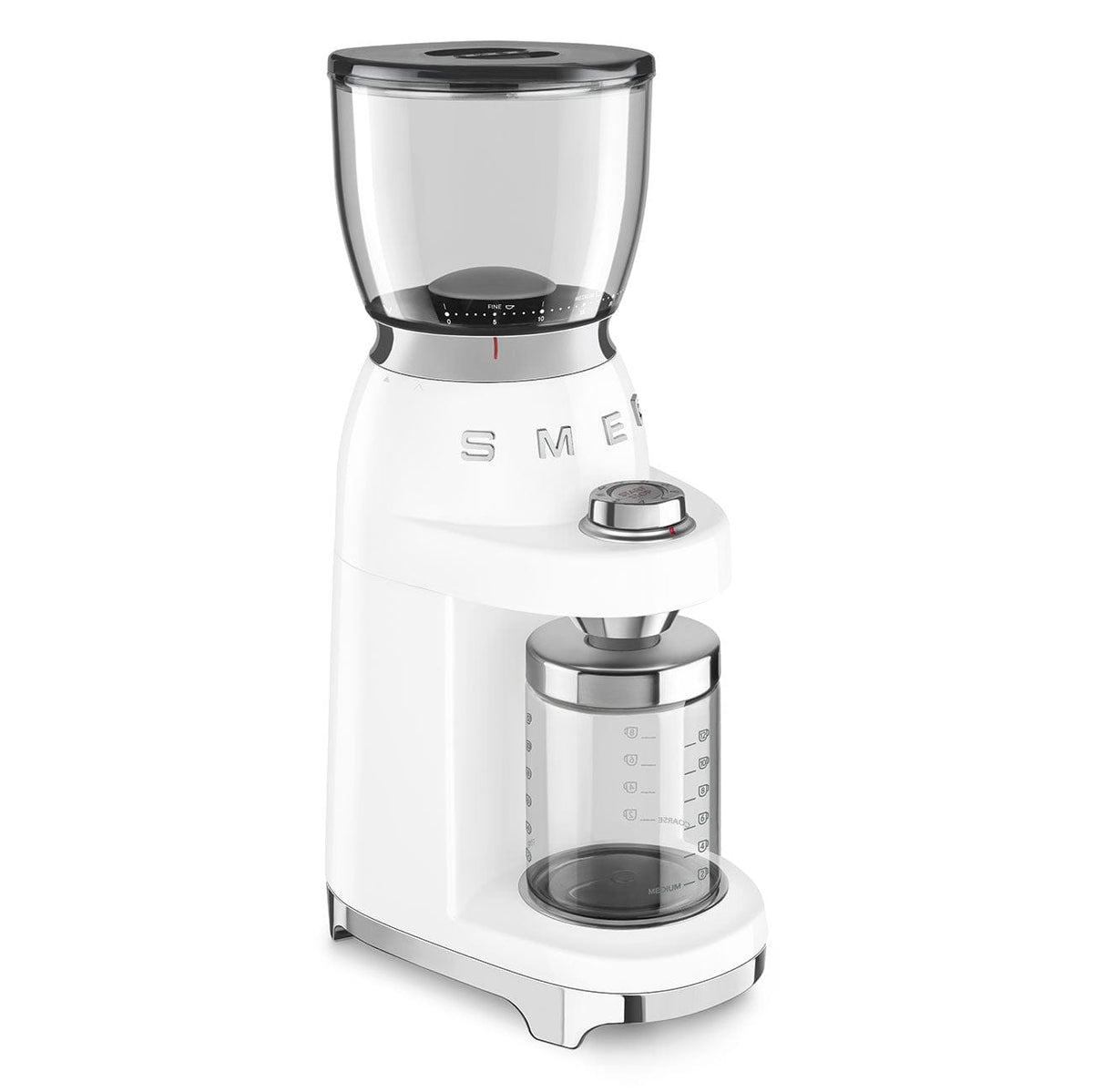 smeg COFFEE MACHINE Smeg 150W Retro Coffee Grinder White CGF01WH (7185349804121)