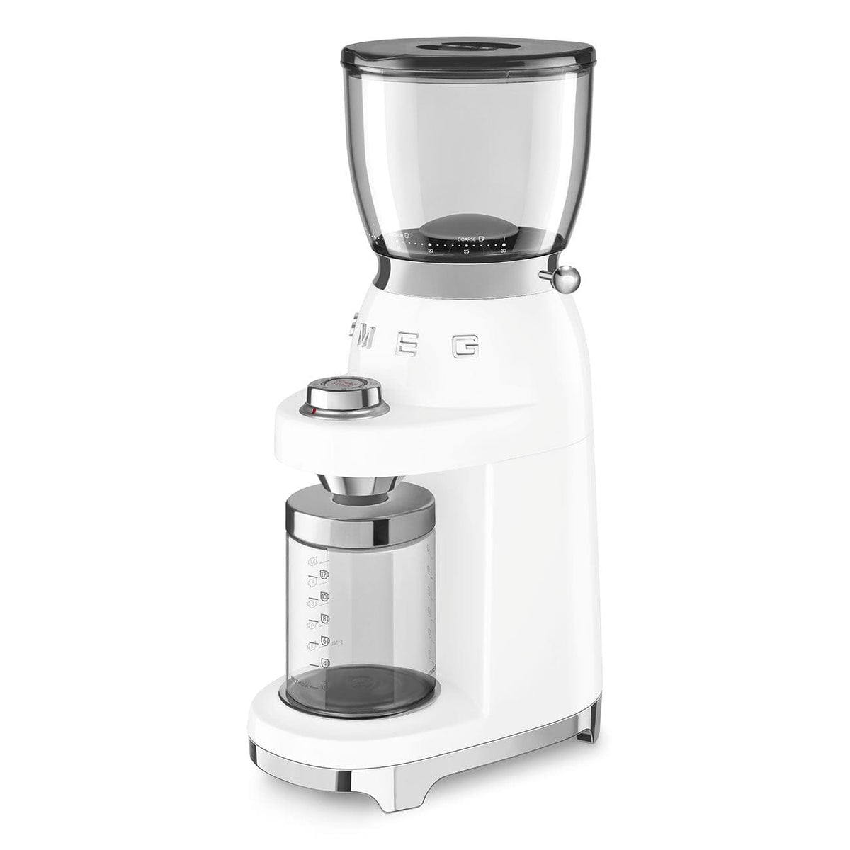 smeg COFFEE MACHINE Smeg 150W Retro Coffee Grinder White CGF01WH (7185349804121)