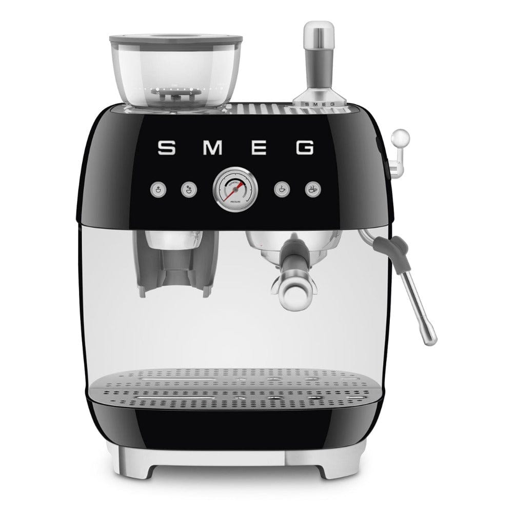smeg COFFEE MACHINE Smeg 50's Style Espresso Manual Coffee Machine Black EGF03BLEU (7707205468249)