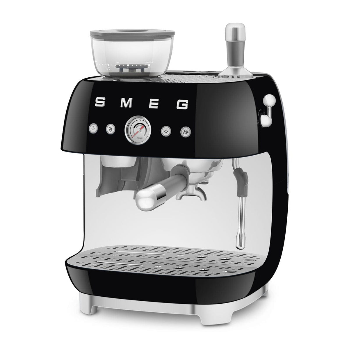 smeg COFFEE MACHINE Smeg 50's Style Espresso Manual Coffee Machine Black EGF03BLEU (7707205468249)