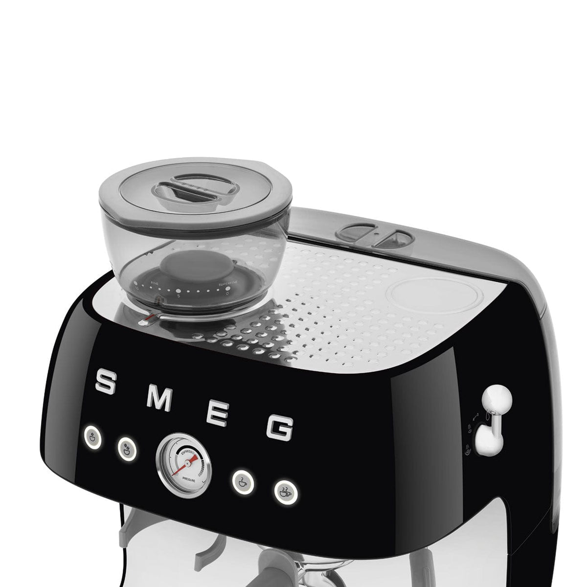 smeg COFFEE MACHINE Smeg 50's Style Espresso Manual Coffee Machine Black EGF03BLEU (7707205468249)